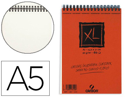 BLOC CROQUIS CANSON XL SPIRALE PETIT CT MICRO-PERFORATIONS 90G A5 60F