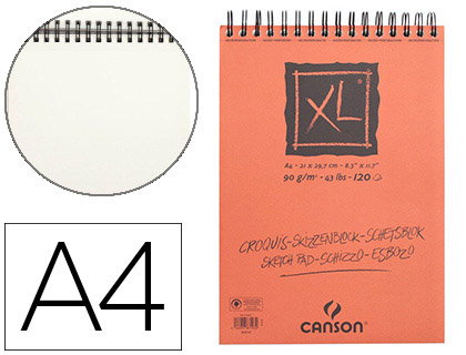 BLOC CROQUIS CANSON XL SPIRALE PETIT CT MICRO-PERFORATIONS 90G A4 120F