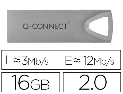 CL USB Q-CONNECT 2.0 PREMIUM 16GB VITESSE LECTURE 12MB/S CRITURE 3MB/S