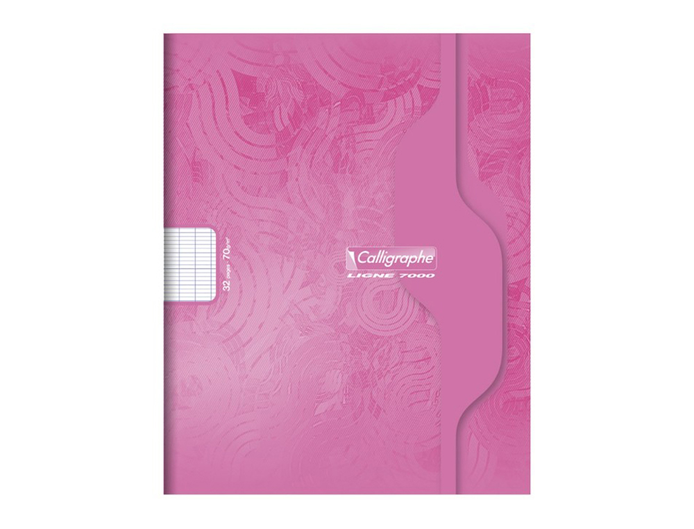 CAHIER PIQURE CLAIREFONTAINE 7000 COUVERTURE SOUPLE PP     24X32CM 96P SEYES 70G COLORIS ROUGE