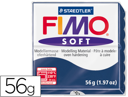 PTE  MODELER FIMO SOFT COLORIS BLEU FONC PAIN 57G