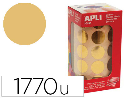 GOMMETTE MTALLISE APLI AGIPA RONDE DIAMTRE 20MM COLORIS OR ROULEAU 1770 UNITS