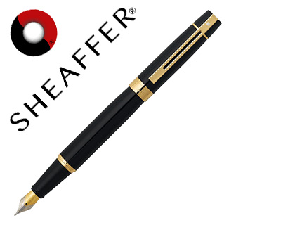 STYLO-PLUME SHEAFFER GIFT300 D ESIGN MODERNE FINITIONS LGANTES NOIR-OR CONTIENT 1 RECHARGE COULEUR NOIR CRIN CADEAU