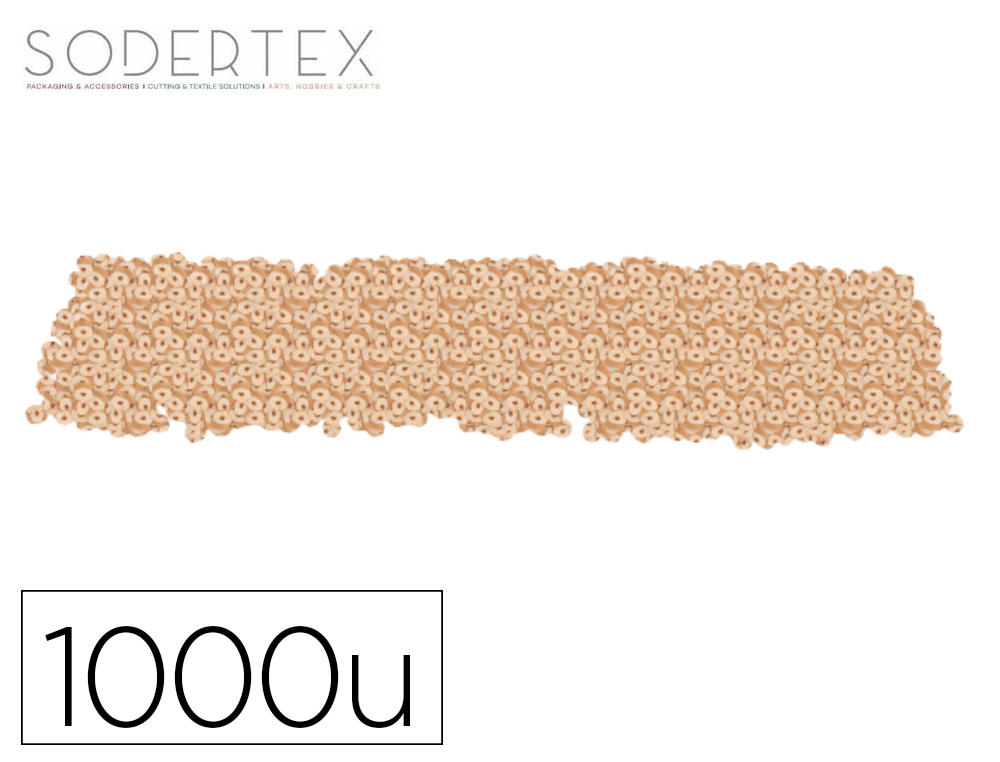 PERLES SODERTEX RONDELLE BOIS 3X8MM COLORIS NATUREL PACK    1000 UNITES