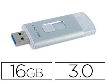 CL USB INTGRAL 3.0 MORESTOR 16GB DOUBLE CONNECTIQUE PORT LIGHTNING IOS PORT USB COMPATIBLE WINDOWS MAC LINUS