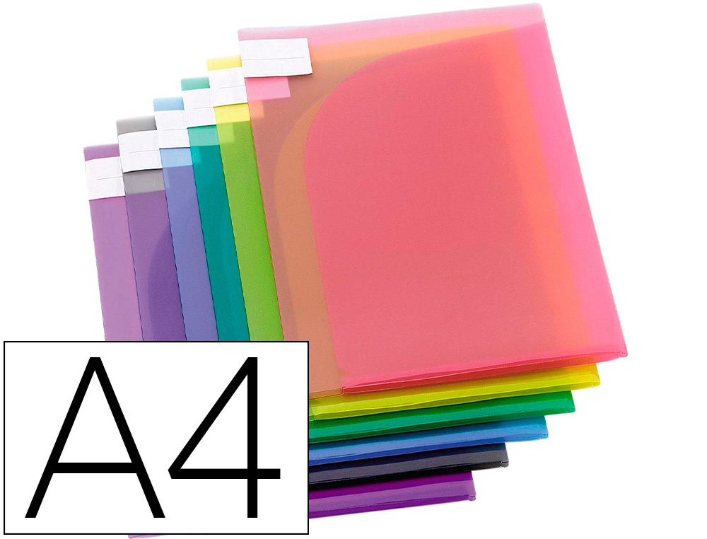 POCHETTE PRSENTATION TARIFOLD POLYPROPYLNE LISSE 20/100E FORMAT A4/A3 COLORIS PASTEL ASSORTIS 12 UNITS