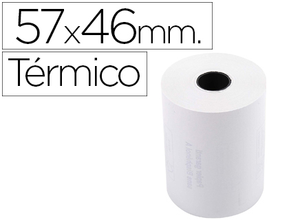 BOBINE THERMIQUE EXACOMPTA TICKETS CARTE BANCAIRE 1 PLI 57X46MM MANDRIN 12MM MTRAGE 25M LOT 10 ROULEAUX