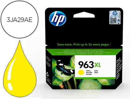 CARTOUCHE HP JET ENCRE 963 XL OFFICEJET PRO 9010 - 9020 /   9022 / 9023 / 9025 1600 PAGES JAUNE