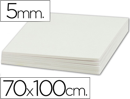 CARTON ENTRECOLLE LIDERPAPEL 70X100CM EPAISSEUR 5MM        UNICOLORE BLANC