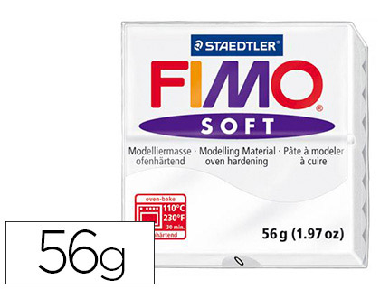 PTE  MODELER FIMO SOFT COLORIS BLANC PAIN 57G